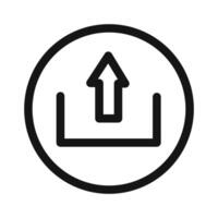 Upload icon design in filled and outlined style vector