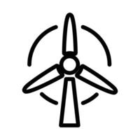 Wind turbine icon design in filled and outlined style vector
