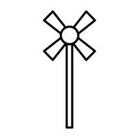 Windmill icon design in filled and outlined style vector