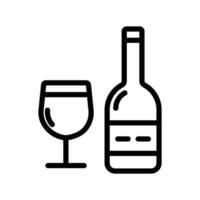 Wine icon design in filled and outlined style vector