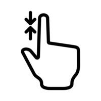 Zoom Gesture icon design in filled and outlined style vector