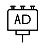 billboard ad promotion icon design in filled and outlined style vector