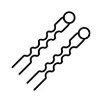 bobby pins icon design in filled and outlined style vector