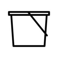 bucket icon design in filled and outlined style vector