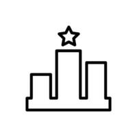 champion podium icon design in filled and outlined style vector