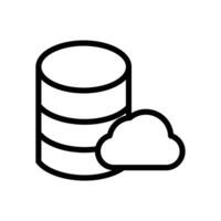 cloud database icon vector
