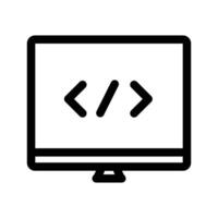 coding program icon design in filled and outlined style vector