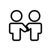 collaboration icon design in filled and outlined style vector