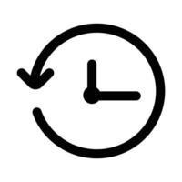 counterclockwise rotation icon design in filled and outlined style vector