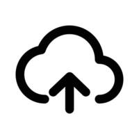 cloud upload icon design in filled and outlined style vector