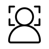 face detection icon design in filled and outlined style vector