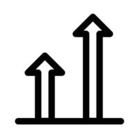 growth arrow bars icon design in filled and outlined style vector
