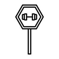 gym fitness center icon design in filled and outlined style vector