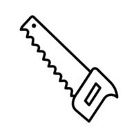 hand saw icon design in filled and outlined style vector