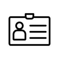 identity card icon design in filled and outlined style vector