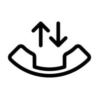 incoming outgoing Phone call icon design in filled and outlined style vector