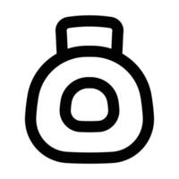 kettlebell icon design in filled and outlined style vector