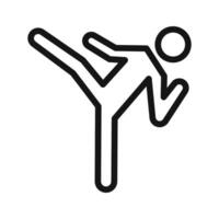 karate icon outline vector