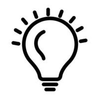 light bulb icon design in filled and outlined style vector