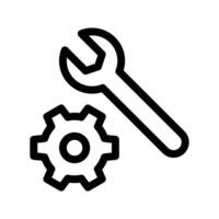 mechanic settings icon design in filled and outlined style vector