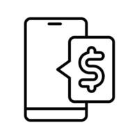 mobile transfer payment icon design in filled and outlined style vector