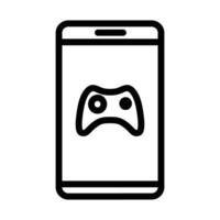 mobile phone game icon design in filled and outlined style vector