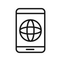 mobile internet icon vector