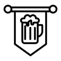 oktoberfest icon design in filled and outlined style vector