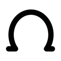 omega icon design in filled and outlined style vector