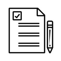 paperwork icon design in filled and outlined style vector