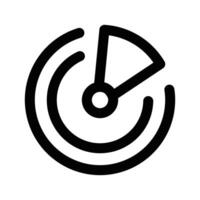 radar detection icon design in filled and outlined style vector