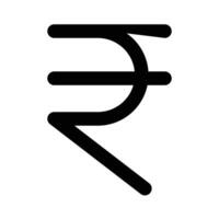 rupee currency icon design in filled and outlined style vector