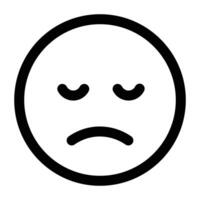 sad icon design in filled and outlined style vector