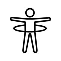stick man hoop icon design in filled and outlined style vector