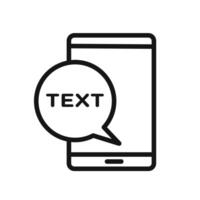 text icon outline vector