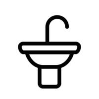 washbasin icon design in filled and outlined style vector