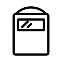 welding shield cover icon design in filled and outlined style vector