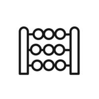 Abacus icon linear graphics sign vector