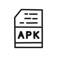APK File Format Icon linear graphics sign vector