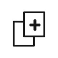 Add Icon linear graphics sign vector