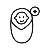 Adding a new birth icon linear graphics sign vector