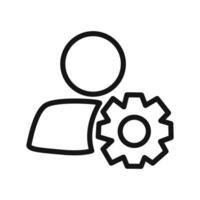 Administrator icon linear graphics sign vector