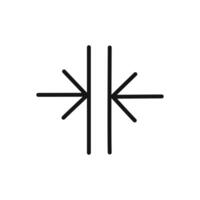 Alignment icon linear graphics sign vector