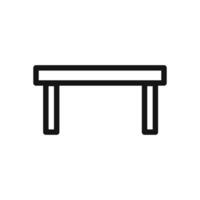 Bench icon linear graphics sign vector
