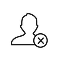 Block User Icon linear graphics sign vector