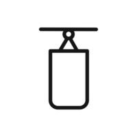 Boxing punch bag icon linear graphics sign vector