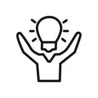 Business idea icon linear graphics sign vector