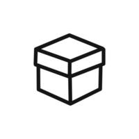Box icon linear graphics sign vector