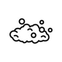 Bubbles and foam icon linear graphics sign vector