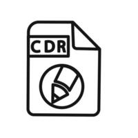 CDR file Document Icon linear graphics sign vector